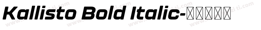 Kallisto Bold Italic字体转换